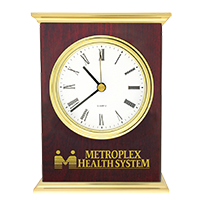 Wood & Metal Desk Clock