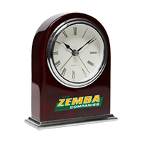 Piano Wood Clock Silver